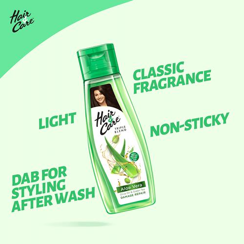 Hair & Care Non-Sticky Hair Oil For Damage Repair - Aloe Vera, Olive Oil & Green Tea