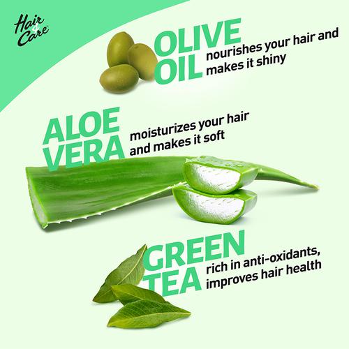 Hair & Care Non-Sticky Hair Oil For Damage Repair - Aloe Vera, Olive Oil & Green Tea