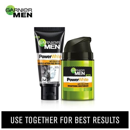 Garnier Men Power White Anti-Pollution Double Action Face Wash