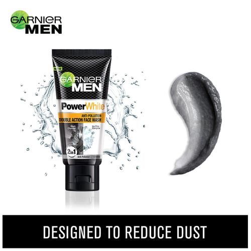 Garnier Men Power White Anti-Pollution Double Action Face Wash