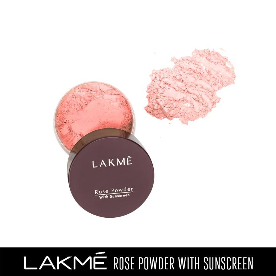 Lakme Rose Face Powder - Sunscreen, 40 g Warm Pink