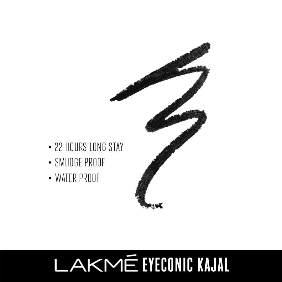 Lakme Eyeconic Kajal, Black, 0.35 g Twist Up Pencil