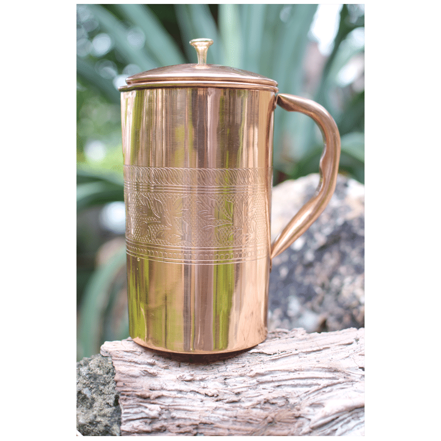 Frestol Copper Water Jug - Embossed, 1.5 L