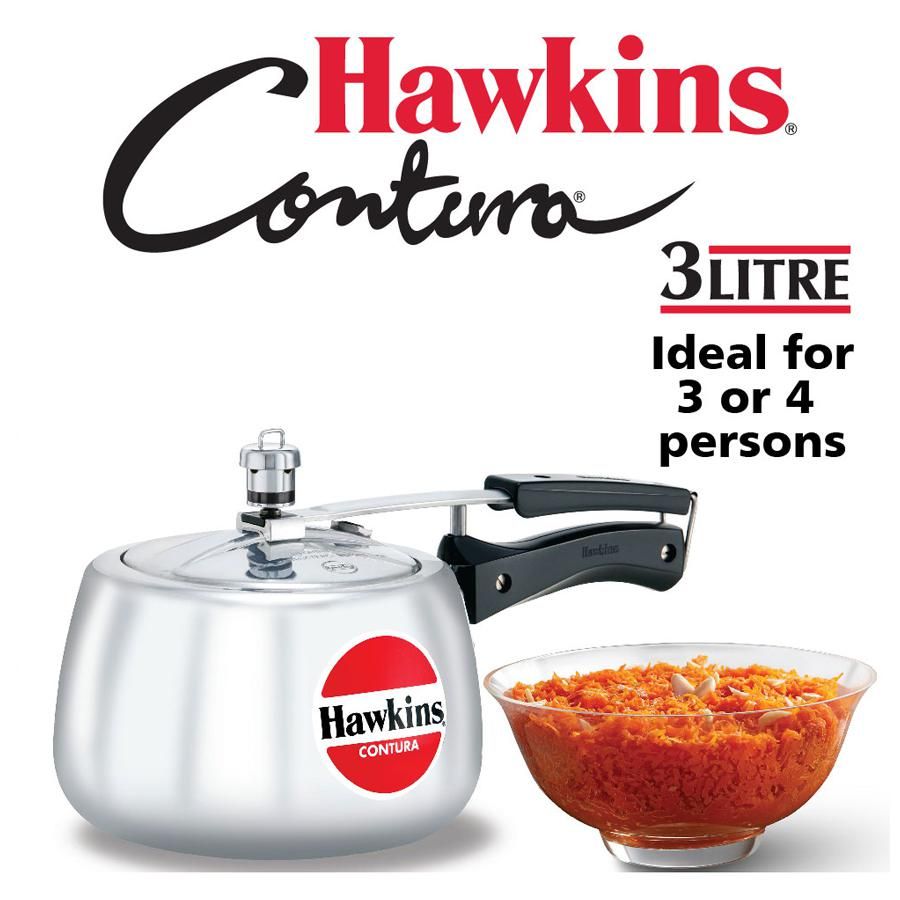 Hawkins Classic Aluminium Pressure Cooker - CL20, 2 L