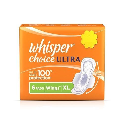 Whisper Choice Ultra Sanitary Pads - With Fresh Flower Scent, Protects From Stains, XL