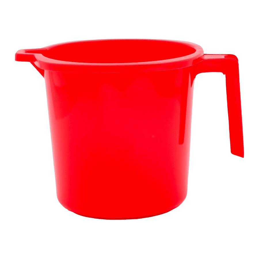 Premium Plastic Bathing Mug - Red,