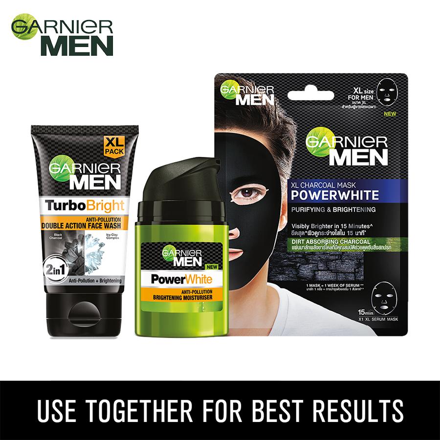 Garnier Men Turbo Bright Anti-Pollution Double Action Face Wash