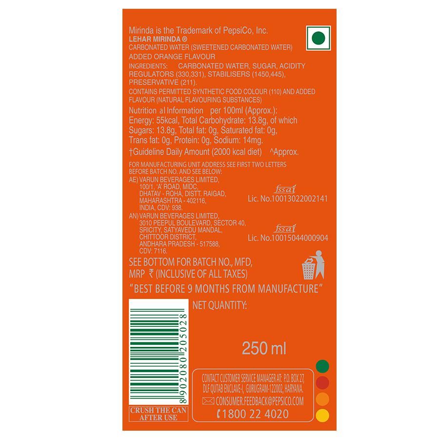 Mirinda Soft Drink - Orange, Can