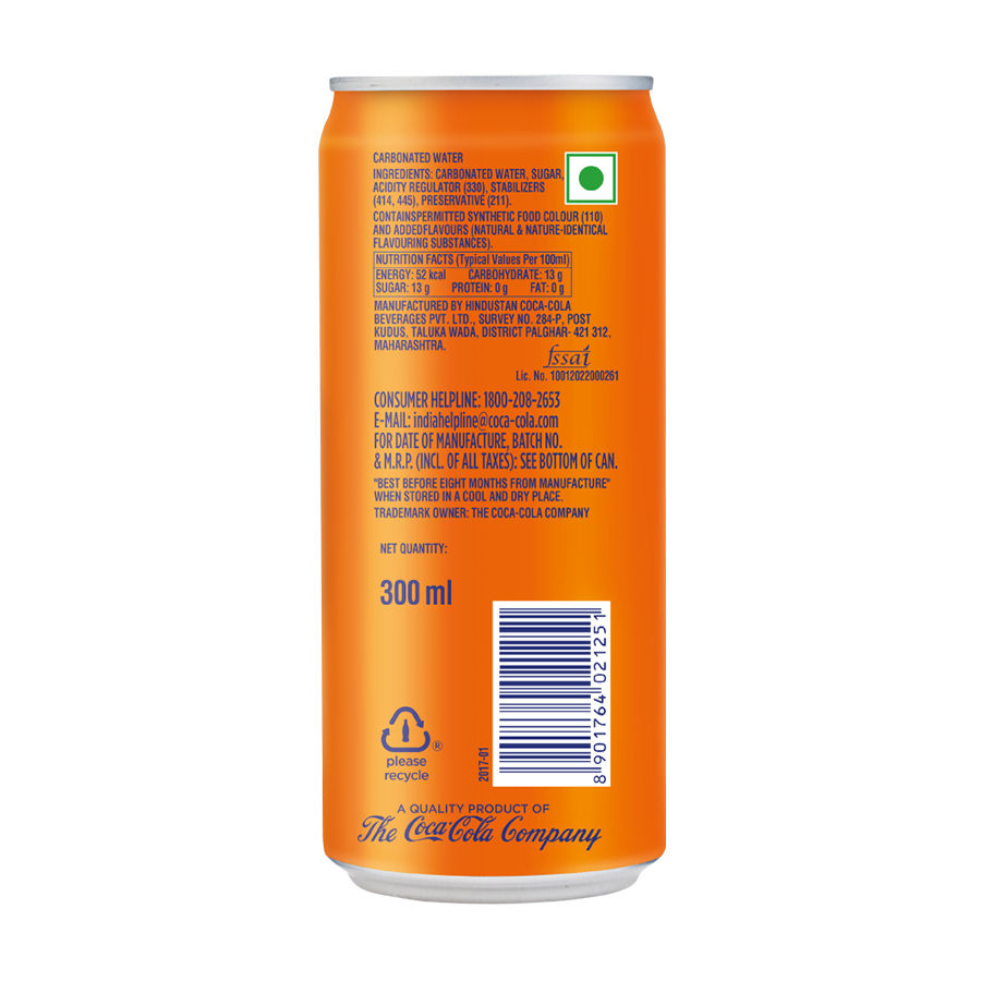 Fanta Soft Drink - Orange Flavoured Can