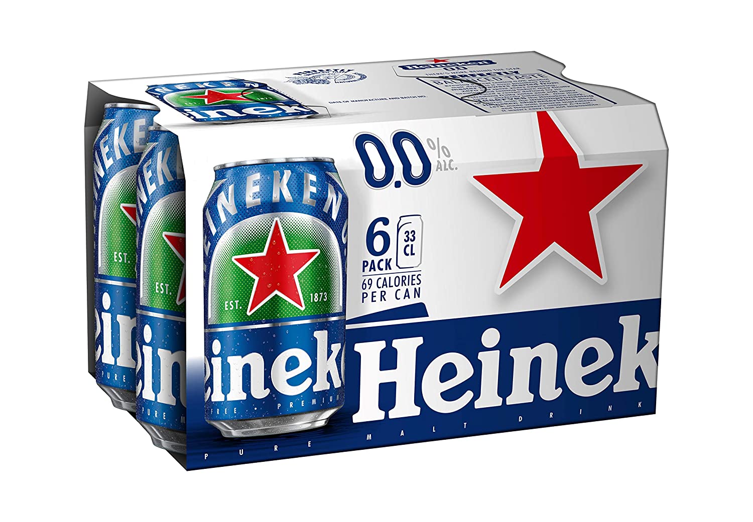 Heineken 0.0 % Non Alcoholic Lager Beer Zero Dot Zero Can