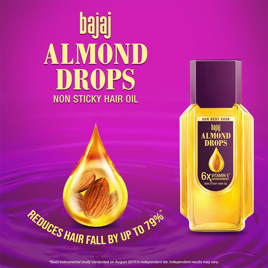 Bajaj Almond Drops Hair Oil - 6X Vitamin E, Reduces Hair Fall