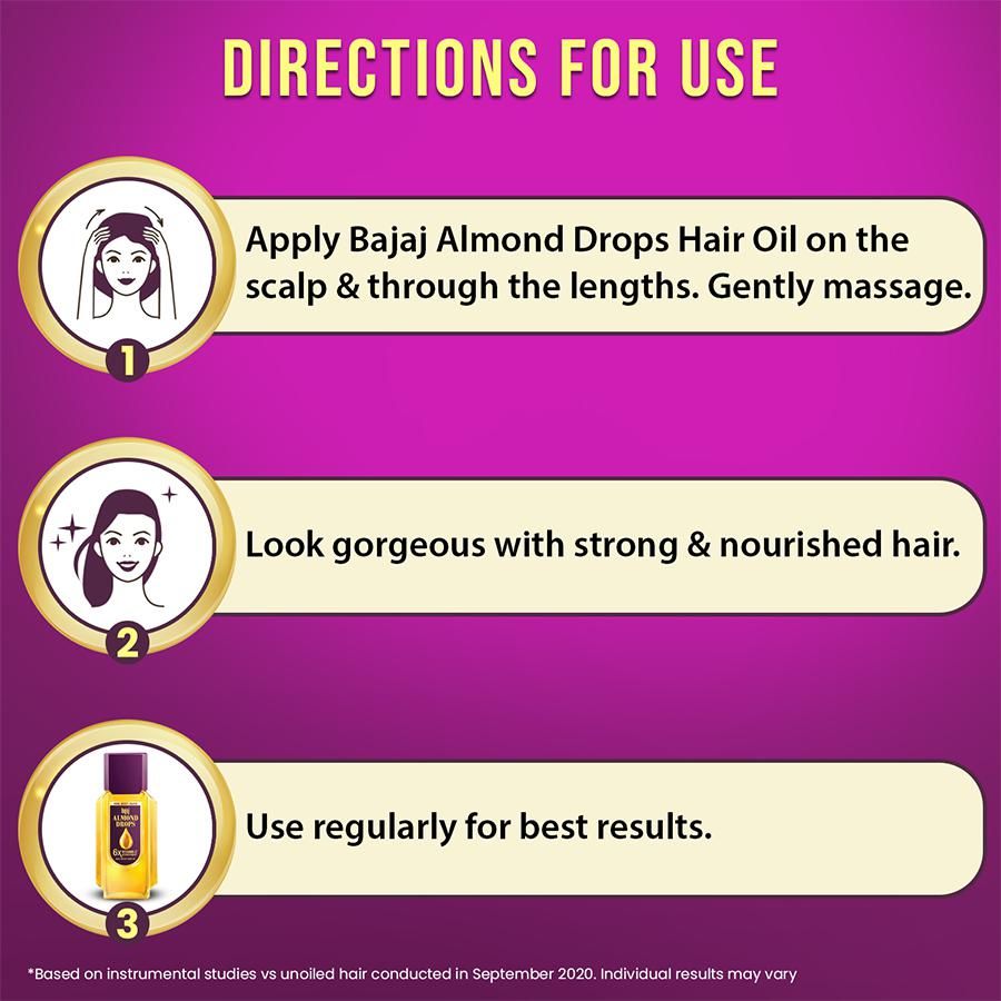 Bajaj Almond Drops Hair Oil - 6X Vitamin E, Reduces Hair Fall