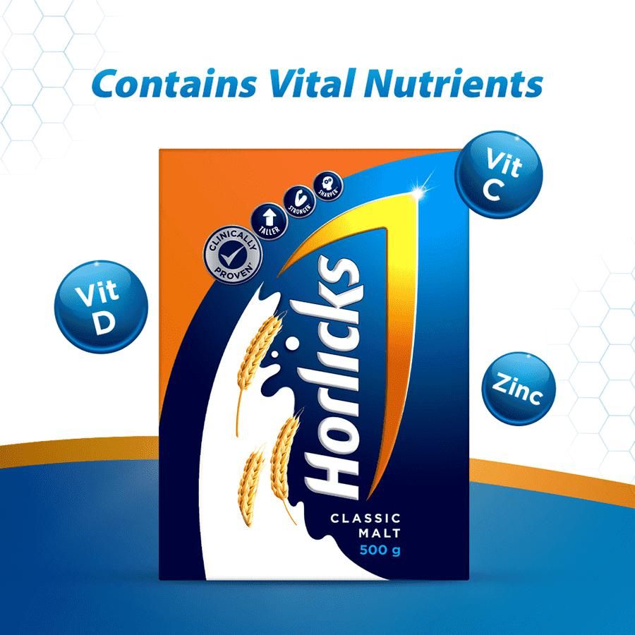 Horlicks Health & Nutrition Drink - Classic Malt  (Carton )