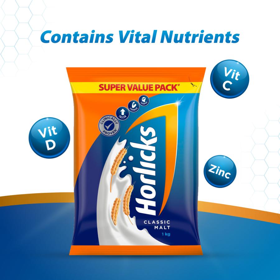 Horlicks Health & Nutrition Drink - Classic Malt