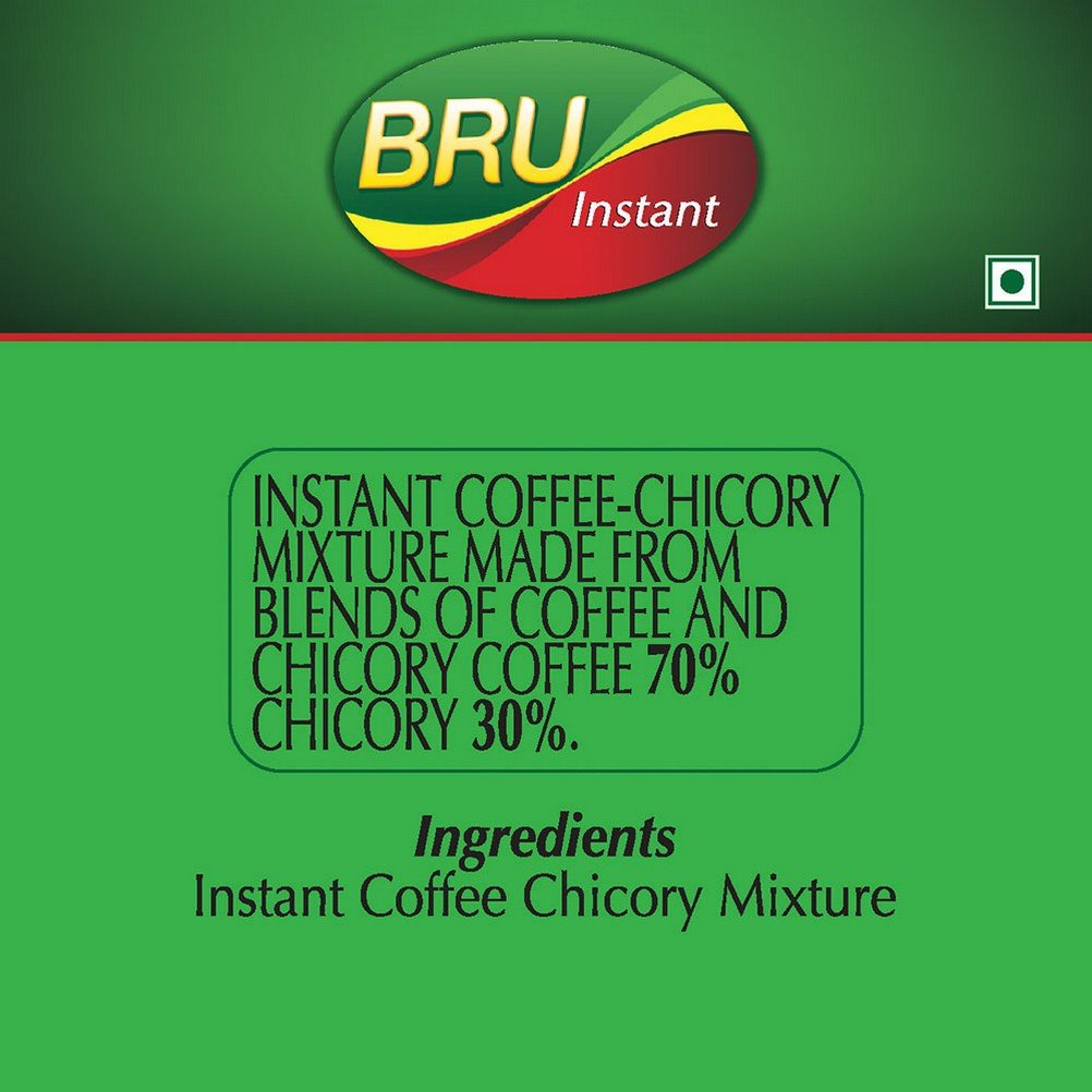 BRU Instant Coffee Powder, Made for Blend of Arabica and Robusta Beans, with Fresh Roasted Coffee Aroma