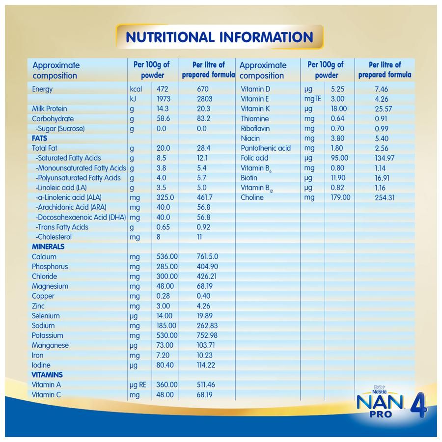 Nestle Nan Pro Follow-Up Formula-Powder - Stage 4, After 18 Months