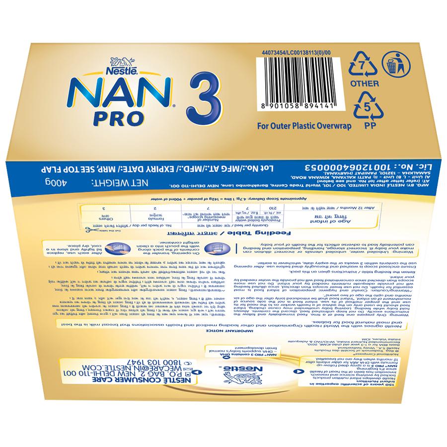 Nestle Nan Pro 3 Follow-Up Formula- Stage 3, After 12 months