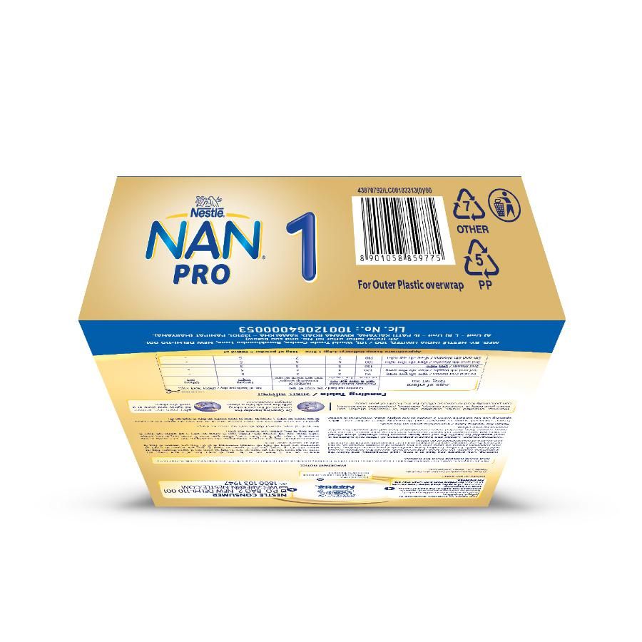 Nestle Nan Pro Infant Formula Powder - Upto 6 Months, Stage 1