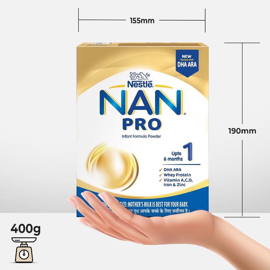 Nestle Nan Pro Infant Formula Powder - Upto 6 Months, Stage 1