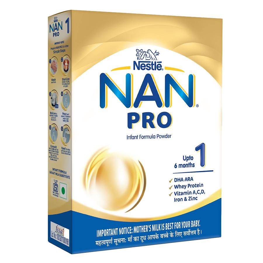 Nestle Nan Pro Infant Formula Powder - Upto 6 Months, Stage 1