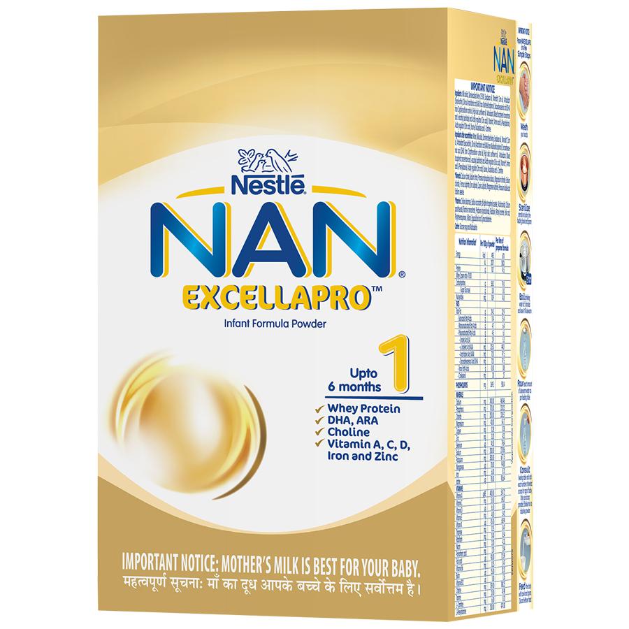 Nestle Nan Excellapro Stage 1 Infant Formula - Up to 6 months, 400 g Tin Pack