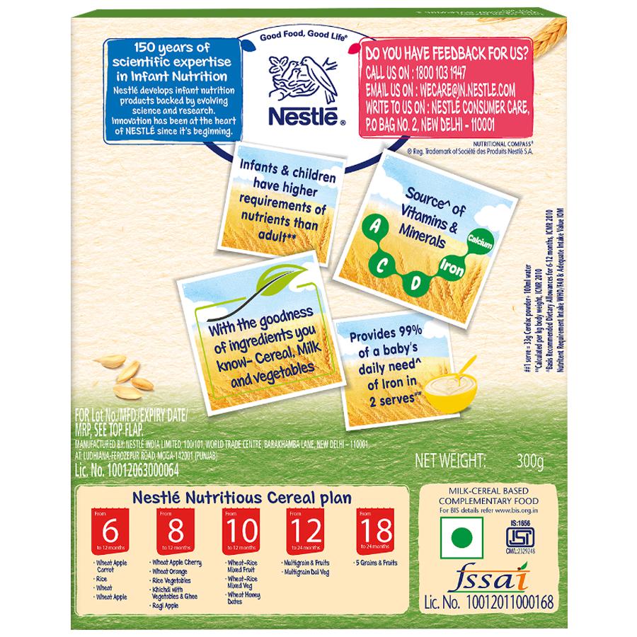 Nestle Cerelac Baby Cereal with Milk - Wheat-Rice Mixed Veg, From 10-12 Months, Rich in Iron