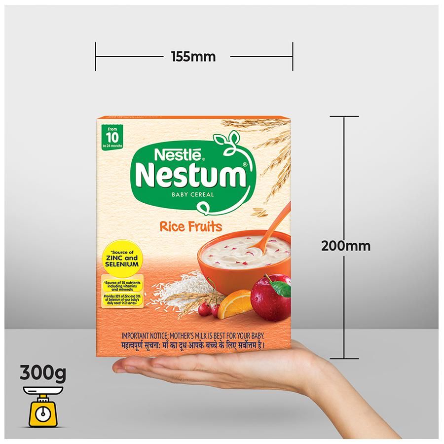 Nestle Nestum Stage 3 Infant Cereals - Rice Fruits, 10 to 24 Months