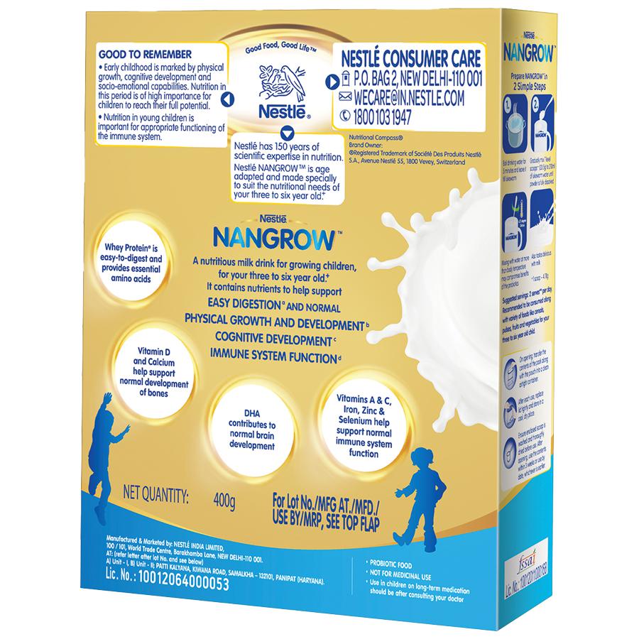 Nestle Nangrow Nutritious Milk Drink For Children - With DHA, Creamy Vanilla, For 2 - 5 Years