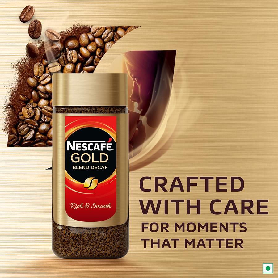 Nescafe Gold Gold - Blend Decaf Coffee Powder, Imported