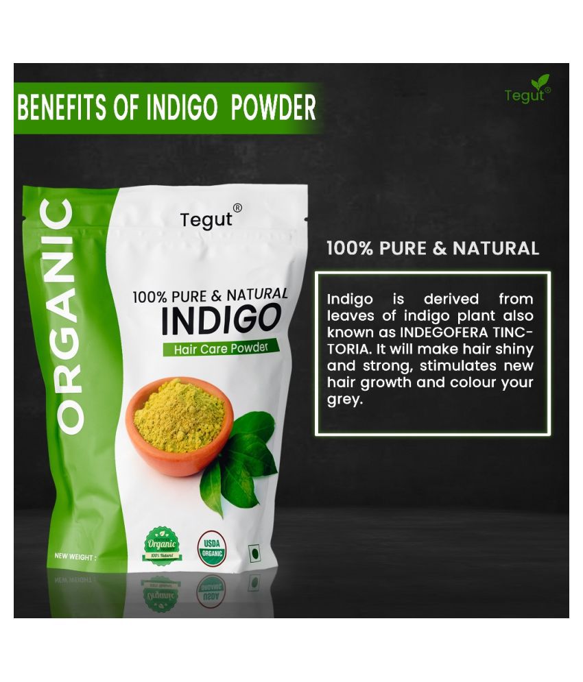 TUGET 100% Pure Indigo Powder for Hair Organic Henna