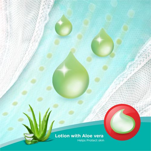 ampers All-Round Protection Diaper Pants - Lotion With Aloe Vera, Ultra Absorb Core, S, 56 pcs