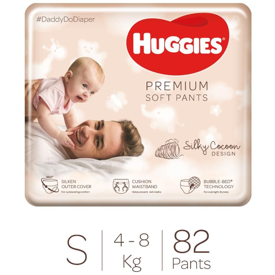 Huggies Premium Soft Diaper Pants - Small, 82 pcs