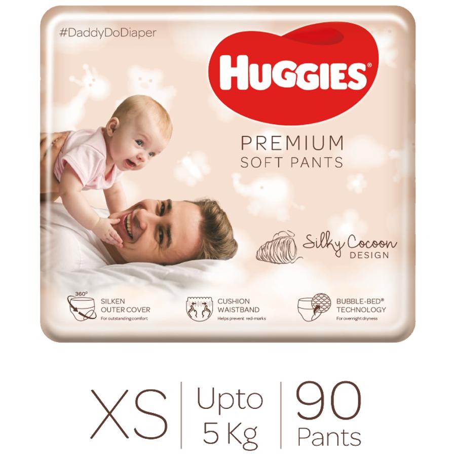 Huggies Premium Soft Diaper Pants - Extra Small, 90 pcs