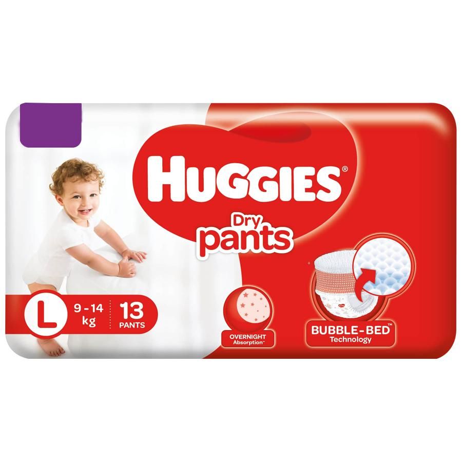 Huggies Dry Pants Diapers - Large, 13's pack