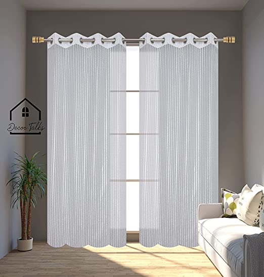 Srk Trendz Polyresin Curtain ( White )