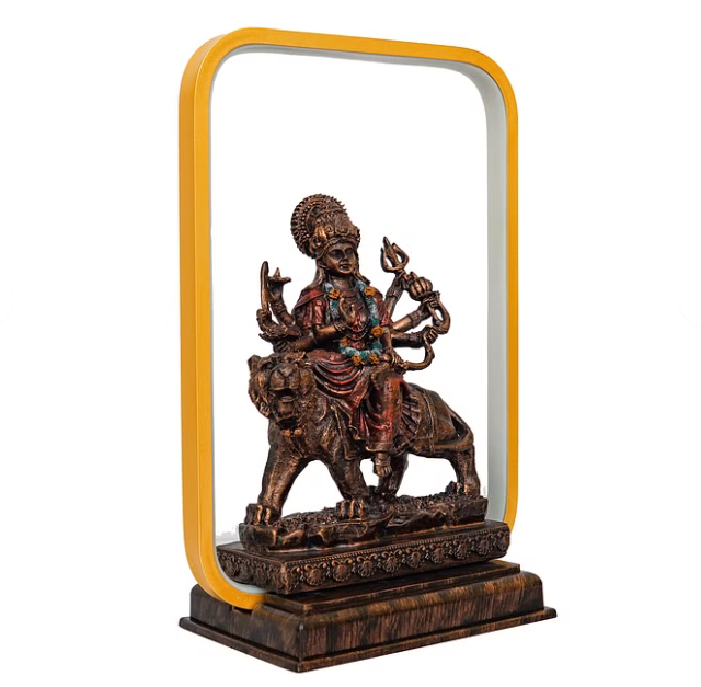 Luminus Polyresin Led Gold Idol in Bronze Colour