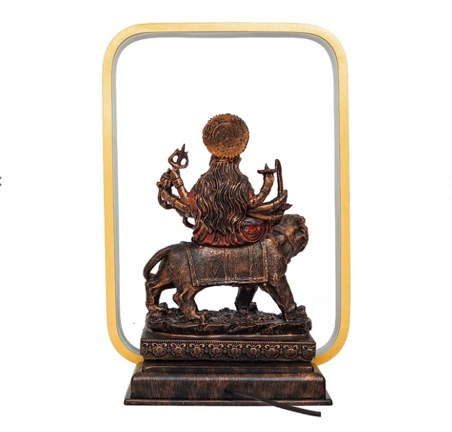 Luminus Polyresin Led Gold Idol in Bronze Colour