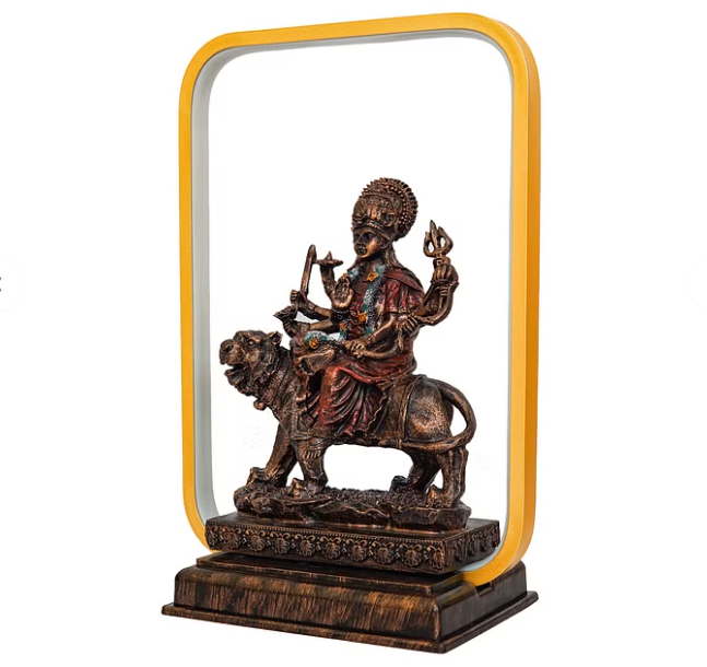 Luminus Polyresin Led Gold Idol in Bronze Colour