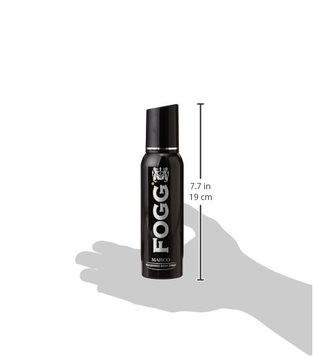 Fogg Marco Perfume Body Spray For Men (Black), Long Lasting, No Gas, Everyday Deodorant and Spray, 150ml