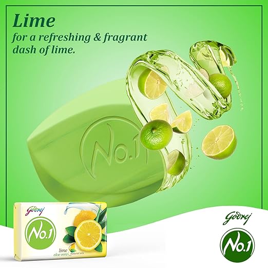 Godrej No.1 Lime & Aloe Vera Soap (4x150g)